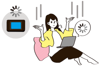 繋がりにくくて不機嫌な女性